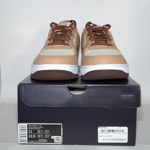 2021 Nike Air Force 1 Low QS Acorn DJ6395-100 Mens US 11 DS Brand New - Picture 3 of 8
